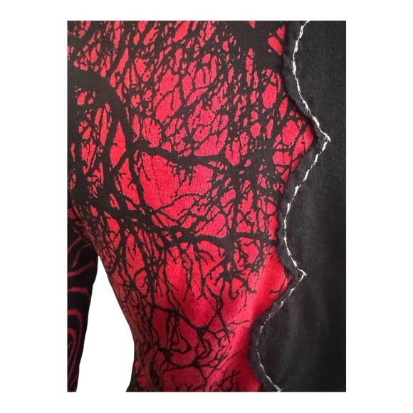 Y2K Dream DESIGUAL Colorful Abstract Embroidered Metallic Women's Top Medium - Picture 4 of 13